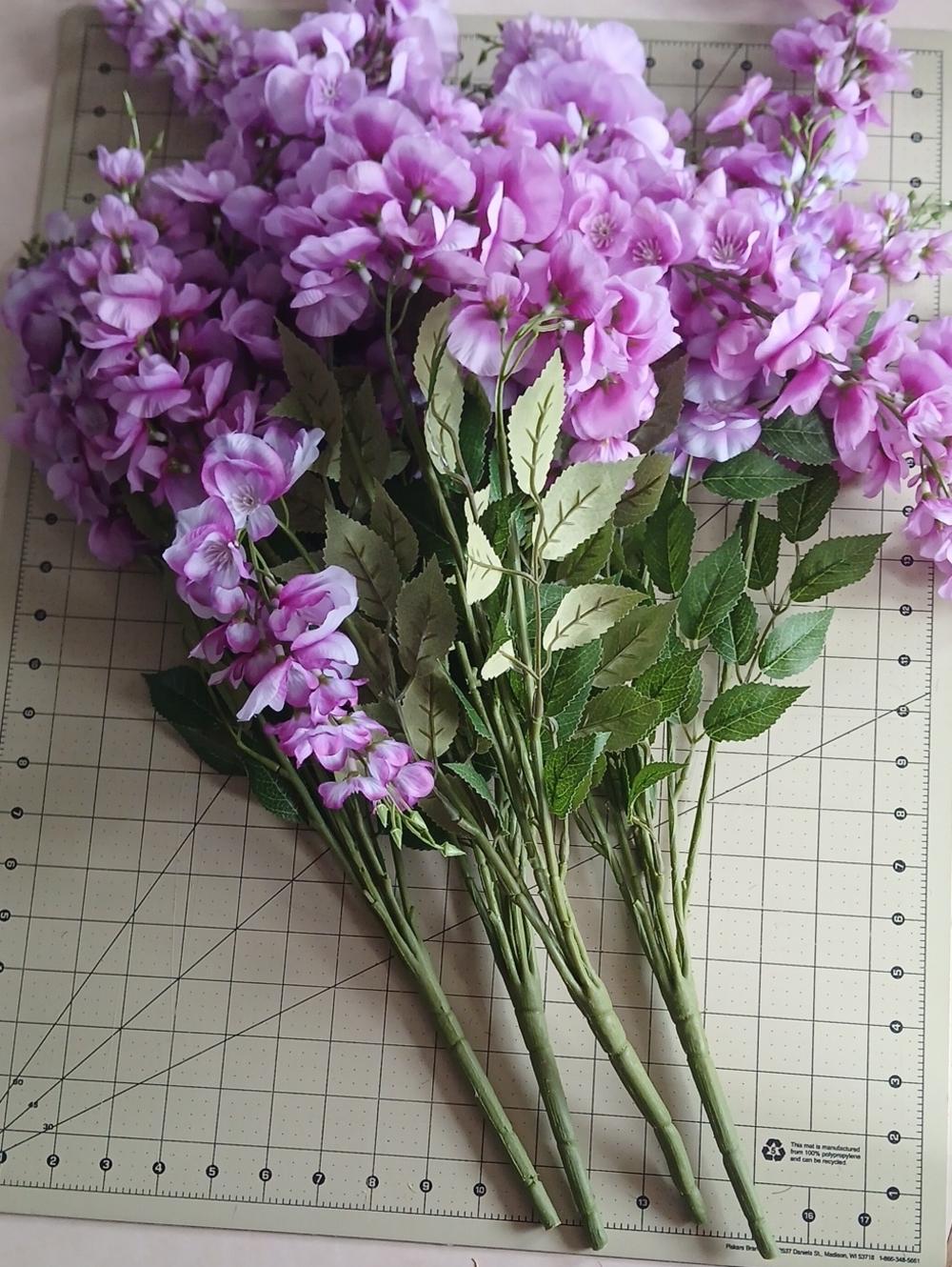 Purple Wisteria Bouquets - Set Of 4